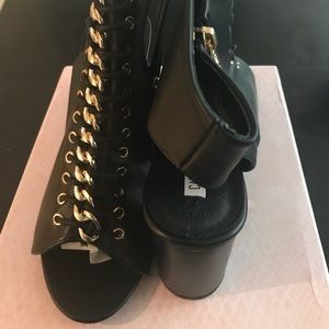 Black Peep Toe Bootie